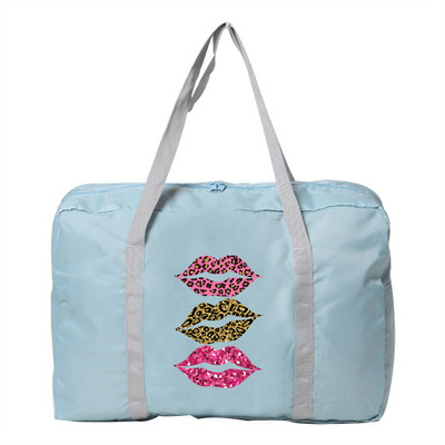 Najlonska sklopiva putna torba Prtljaga Ženske vodootporne torbe Ručna torba s ispisom na ustima Odjeća za pohranu Unisex torbe velikog kapaciteta