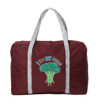 2023 Nove najlonske sklopive putne torbe Unisex torba za prtljagu velikog kapaciteta Ženske ručne torbe Vodootporne putne torbe Serija hrane Print