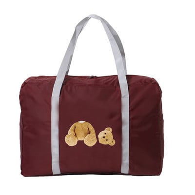 Genți de călătorie pliabile din nailon 2022 pentru femei Geantă de mare capacitate Bagaj Genți de mână impermeabile unisex cu model de urs pentru bărbați.