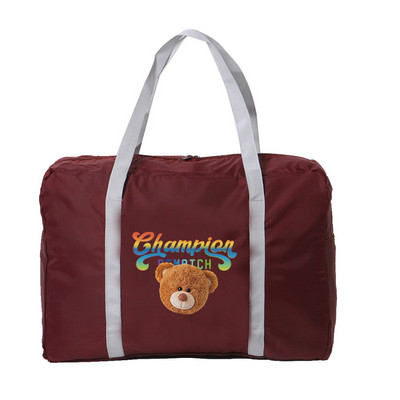 Genți de călătorie pliabile din nailon 2022 pentru femei Geantă de mare capacitate Bagaj Genți de mână impermeabile unisex cu model de urs pentru bărbați.