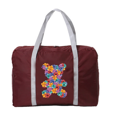 Genți de călătorie pliabile din nailon 2022 pentru femei Geantă de mare capacitate Bagaj Genți de mână impermeabile unisex cu model de urs pentru bărbați.