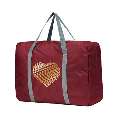 Didelės talpos sulankstomi kelioniniai krepšiai Drabužių laikiklis Unisex Bagažinės Moteriškos rankinės Catoon Line Meilės spausdinimas Duffle Krepšys
