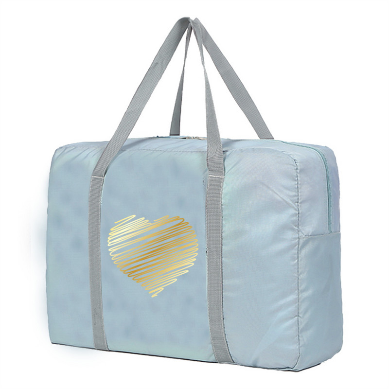 Didelės talpos sulankstomi kelioniniai krepšiai Drabužių laikiklis Unisex Bagažinės Moteriškos rankinės Catoon Line Meilės spausdinimas Duffle Krepšys