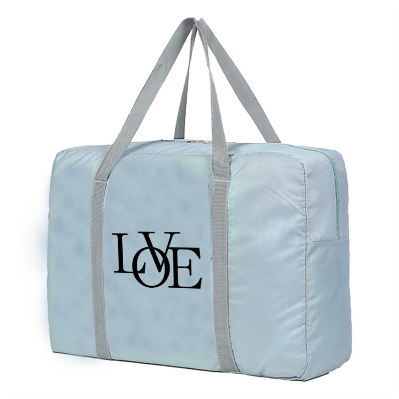 Putna torba velikog kapaciteta s tekstom za dame Vikend organizator Ručna prtljaga Tote Spremište odjeće Nove sklopive najlonske ženske putne torbe
