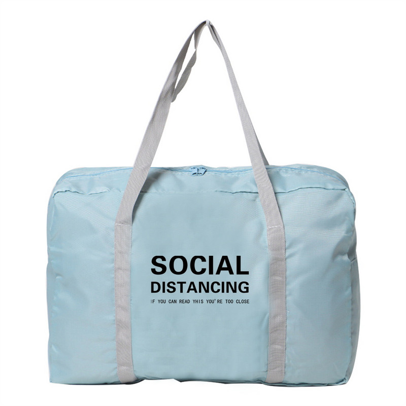 Putna torba velikog kapaciteta s tekstom za dame Vikend organizator Ručna prtljaga Tote Spremište odjeće Nove sklopive najlonske ženske putne torbe