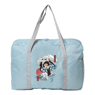 Sklopiva putna torba Unisex Torbe velikog kapaciteta Prtljaga Ženske vodootporne ručne torbe Serija valova Print Ručne torbe za pohranu odjeće