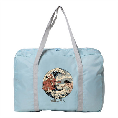 Sklopiva putna torba Unisex Torbe velikog kapaciteta Prtljaga Ženske vodootporne ručne torbe Serija valova Print Ručne torbe za pohranu odjeće