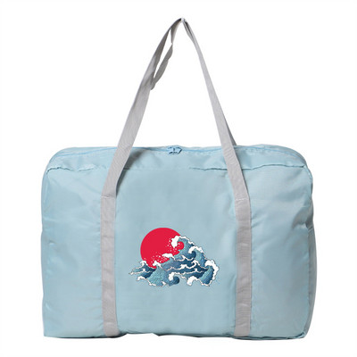 Sklopiva putna torba Unisex Torbe velikog kapaciteta Prtljaga Ženske vodootporne ručne torbe Serija valova Print Ručne torbe za pohranu odjeće