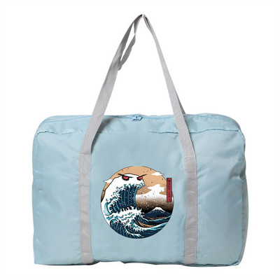 Sklopiva putna torba Unisex Torbe velikog kapaciteta Prtljaga Ženske vodootporne ručne torbe Serija valova Print Ručne torbe za pohranu odjeće