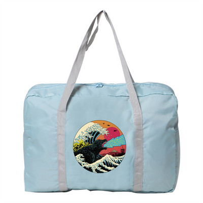Sklopiva putna torba Unisex Torbe velikog kapaciteta Prtljaga Ženske vodootporne ručne torbe Serija valova Print Ručne torbe za pohranu odjeće