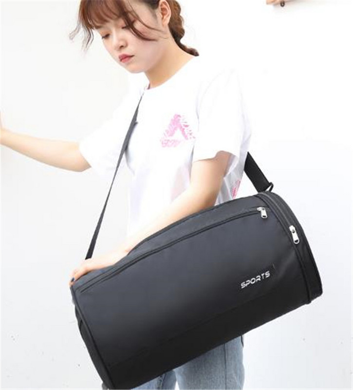 Cilindru coreean ușoară moda mareea fitness unisex umăr Weekend Duffle Geantă pentru bagaje sport geantă de voiaj