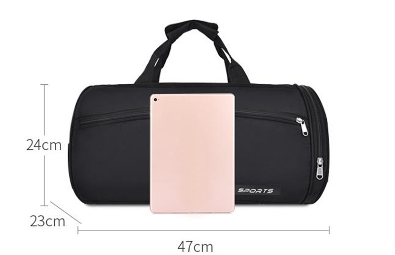 Cilindru coreean ușoară moda mareea fitness unisex umăr Weekend Duffle Geantă pentru bagaje sport geantă de voiaj