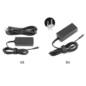 45 W Практично захранване Зарядно за лаптоп Издръжлив ABS US EU Plug USB C Бърза мулти защита за домашен офис Подходящ за Chromebook X360