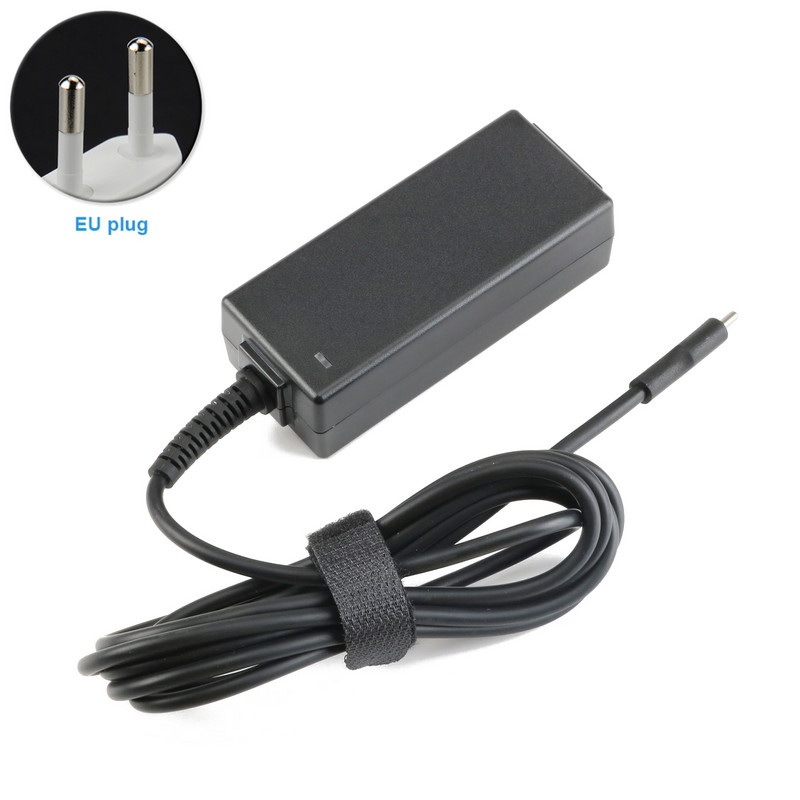 45 W Praktično napajanje Punjač za prijenosna računala Izdržljivi ABS US EU utikač USB C Brzi kućni ured Višestruka zaštita Prikladno za Chromebook X360
