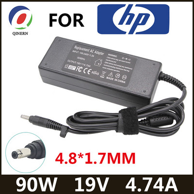 QINERN 19V 4.74A 90W 4.8*1.7mm AC зарядно устройство за лаптоп Захранващ адаптер за HP G70/G70t/G71 адаптер за лаптоп за HP преносимо зарядно устройство