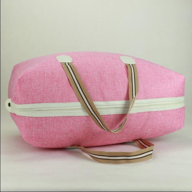 Lininis mados pakavimo kubeliai Kelioninis krepšys Didelės talpos krepšys Moteriškas sulankstomas krepšys Unisex Bagažo kelioninės rankinės 30 % NUOLAIDA T528