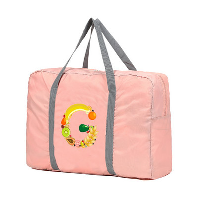 Sklopive putne torbe Ručne torbe Organizator za odjeću velikog kapaciteta Unisex Razvrstavanje prtljage Ženska sportska torba s ispisom slova i voća