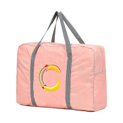 Sklopive putne torbe Ručne torbe Organizator za odjeću velikog kapaciteta Unisex Razvrstavanje prtljage Ženska sportska torba s ispisom slova i voća