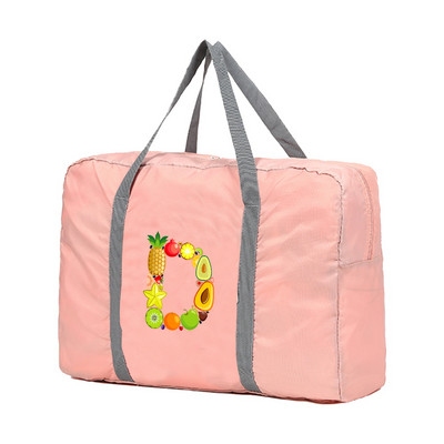 Sklopive putne torbe Ručne torbe Organizator za odjeću velikog kapaciteta Unisex Razvrstavanje prtljage Ženska sportska torba s ispisom slova i voća