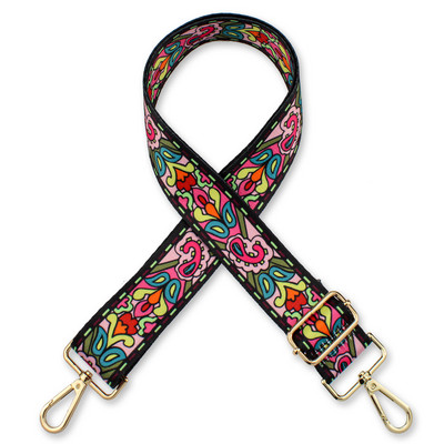 Curea de umăr din țesătură colorată pentru femei Accesorii pentru geantă pentru doamnă Curea de nailon pentru umăr lat, ajustabil, detașabil