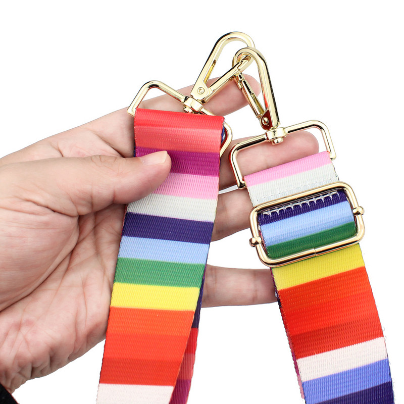 Curea de umăr din țesătură colorată pentru femei Accesorii pentru geantă pentru doamnă Curea de nailon pentru umăr lat, ajustabil, detașabil