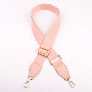 Prabangus grynos spalvos medvilninis diržas su PU odiniu ilgu pečių dirželiu, reguliuojamu pečių krepšio priedų krepšiu