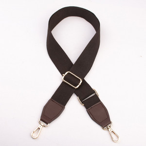 Prabangus grynos spalvos medvilninis diržas su PU odiniu ilgu pečių dirželiu, reguliuojamu pečių krepšio priedų krepšiu