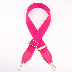 Prabangus grynos spalvos medvilninis diržas su PU odiniu ilgu pečių dirželiu, reguliuojamu pečių krepšio priedų krepšiu