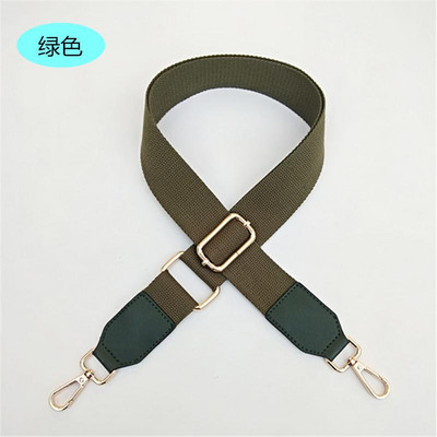 Prabangus grynos spalvos medvilninis diržas su PU odiniu ilgu pečių dirželiu, reguliuojamu pečių krepšio priedų krepšiu