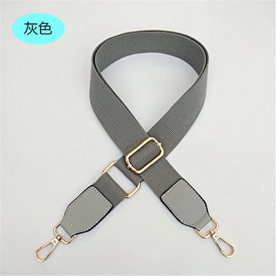 Prabangus grynos spalvos medvilninis diržas su PU odiniu ilgu pečių dirželiu, reguliuojamu pečių krepšio priedų krepšiu