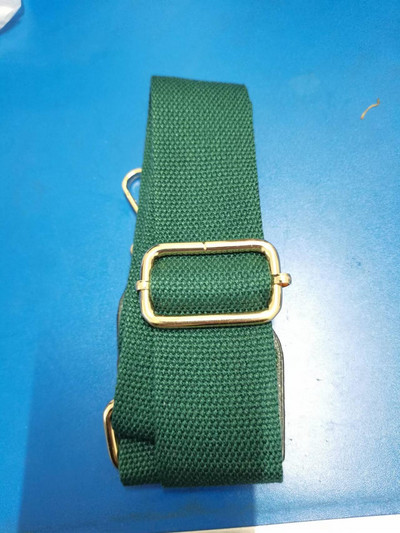 Prabangus grynos spalvos medvilninis diržas su PU odiniu ilgu pečių dirželiu, reguliuojamu pečių krepšio priedų krepšiu