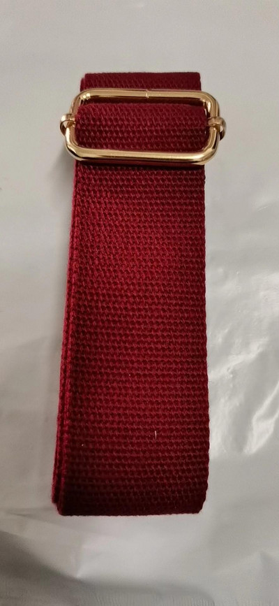 Prabangus grynos spalvos medvilninis diržas su PU odiniu ilgu pečių dirželiu, reguliuojamu pečių krepšio priedų krepšiu