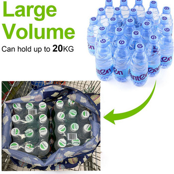 Чанти за хранителни стоки за многократна употреба Големи миещи се пазарски чанти Сгъваеми щадящи околната среда найлонови джобни чанти за тежко натоварване