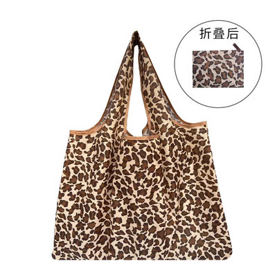 Újrahasználható élelmiszer-táskák Nagy, mosható bevásárlótáskák Összehajtható, környezetbarát nejlon, nagy teherbírású zsebes kézitáskák