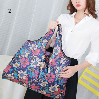 Vastag, összecsukható bevásárlótáska, nagy kapacitású újrafelhasználható élelmiszer-táska környezetbarát szupermarket vízálló válltáska