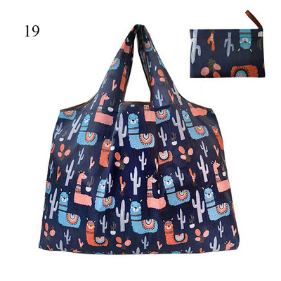 Vastag, összecsukható bevásárlótáska, nagy kapacitású újrafelhasználható élelmiszer-táska környezetbarát szupermarket vízálló válltáska