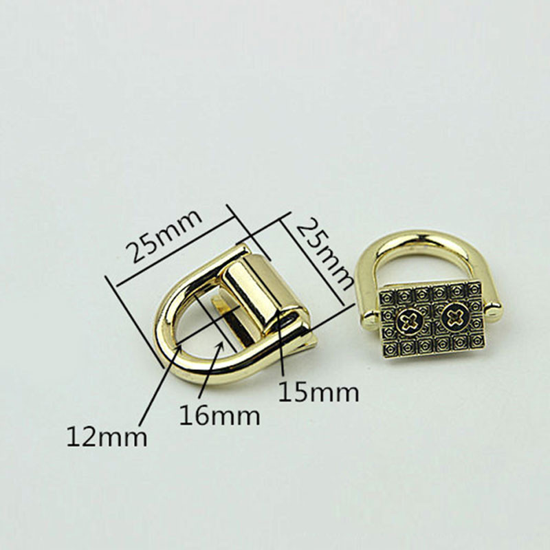 2 db D gyűrűs táska oldalsó kapcsos csattok csavaros kézitáska lánc fogantyúk csatlakozó táska pánt öv akasztó barkács hardver táska tartozékok