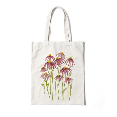 Torbe za kupnju Platnena torba s cvjetnim uzorkom Torbe na rame Cvijeće Tratinčica Lavanda Ružičnjak Ekološki prihvatljiva slatka školska torba za višekratnu upotrebu