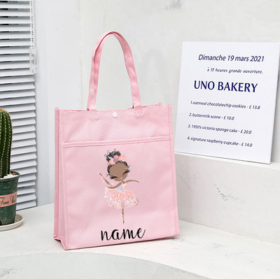 Személyre szabott név Balerina Tote Bag Balett Tánctáska Születésnapi Ajándéktáska Balett Táska Balett Táncos táska