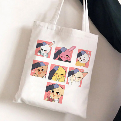 Stary Kids Skzoo Tote Bags pre ženy Prenosná nákupná taška Harajuku Street Style Plátenné kabelky Kawaii Roztomilá Bolsa Feminina