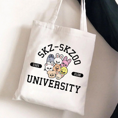 Stary Kids Skzoo Tote Bags pre ženy Prenosná nákupná taška Harajuku Street Style Plátenné kabelky Kawaii Roztomilá Bolsa Feminina