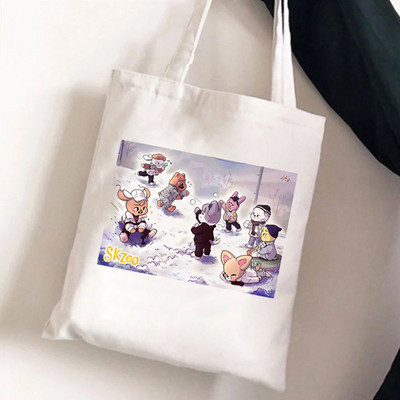 Stary Kids Skzoo Tote Bags pre ženy Prenosná nákupná taška Harajuku Street Style Plátenné kabelky Kawaii Roztomilá Bolsa Feminina