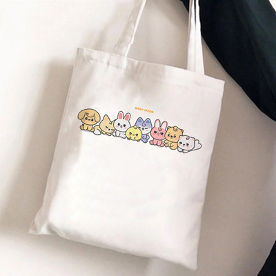 Stary Kids Skzoo Tote Bags pre ženy Prenosná nákupná taška Harajuku Street Style Plátenné kabelky Kawaii Roztomilá Bolsa Feminina