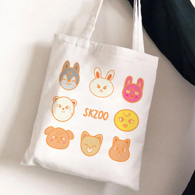 Stary Kids Skzoo Tote Bags pre ženy Prenosná nákupná taška Harajuku Street Style Plátenné kabelky Kawaii Roztomilá Bolsa Feminina
