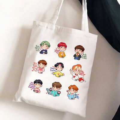 Stary Kids Skzoo Tote Bags pre ženy Prenosná nákupná taška Harajuku Street Style Plátenné kabelky Kawaii Roztomilá Bolsa Feminina