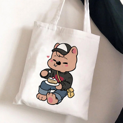 Stary Kids Skzoo Tote Bags pre ženy Prenosná nákupná taška Harajuku Street Style Plátenné kabelky Kawaii Roztomilá Bolsa Feminina