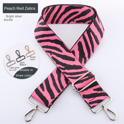 3,8 cm Zebra mintás táskapánt Állítható öv táskákhoz Csere táska pánt kereszttesthez hímzett széles öv láncszíj
