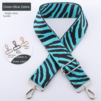 3,8 cm Zebra mintás táskapánt Állítható öv táskákhoz Csere táska pánt kereszttesthez hímzett széles öv láncszíj