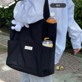 Geantă tote pentru femei, estetică, de culoare solidă, pentru studenți, o geantă de mână ocazională, geantă de umăr, Oxford, reutilizabilă, pentru cumpărături, geantă de plajă 2023