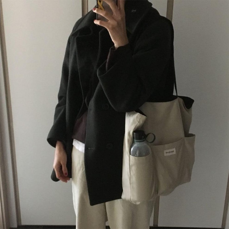 Geantă tote pentru femei, estetică, de culoare solidă, pentru studenți, o geantă de mână ocazională, geantă de umăr, Oxford, reutilizabilă, pentru cumpărături, geantă de plajă 2023